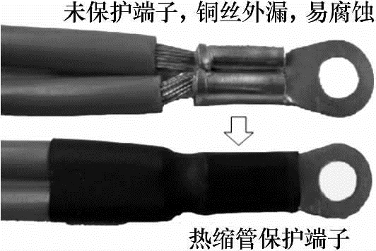 图2 孔式端子热缩管保护